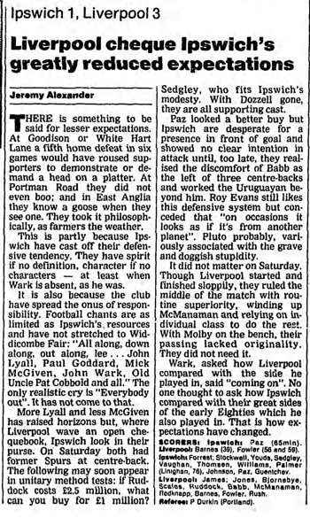 Guardian match report