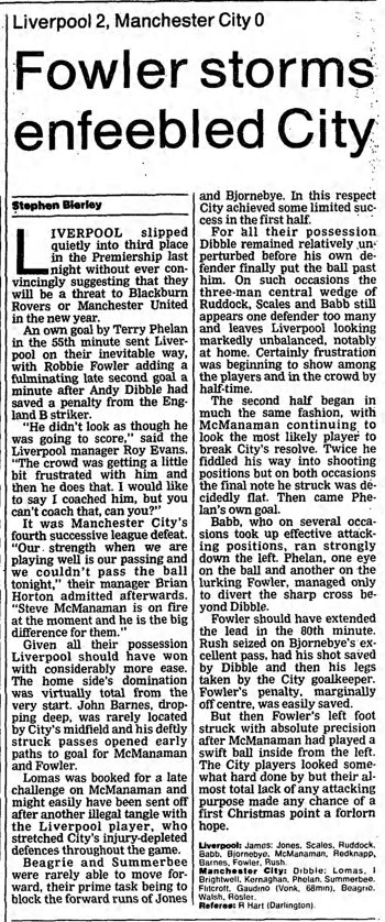 Guardian match report