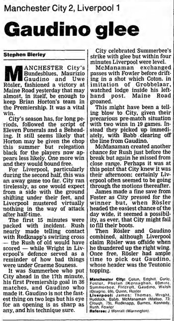 Guardian match report