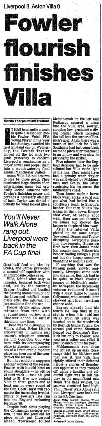 Guardian match report