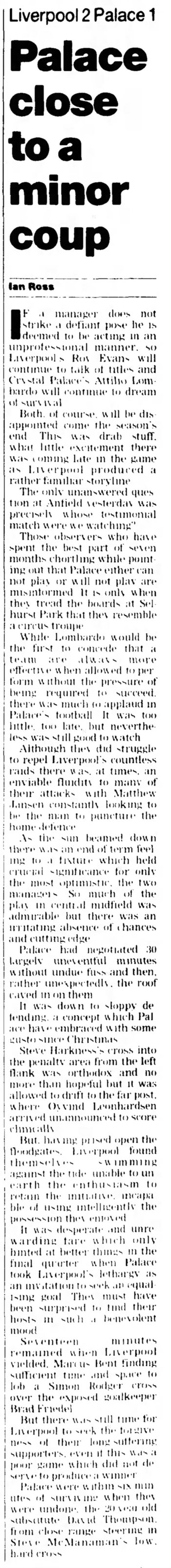 Guardian match report