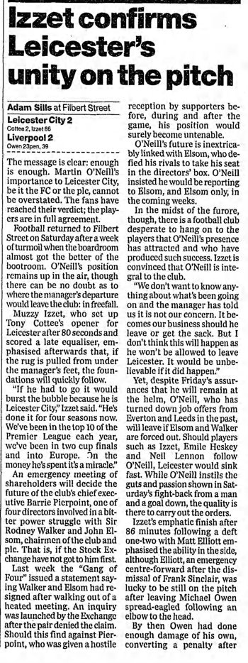 Guardian match report