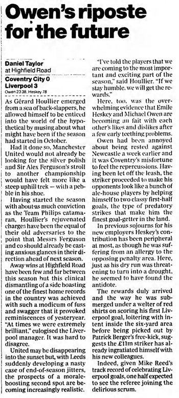 Guardian match report