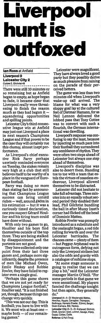 Guardian match report
