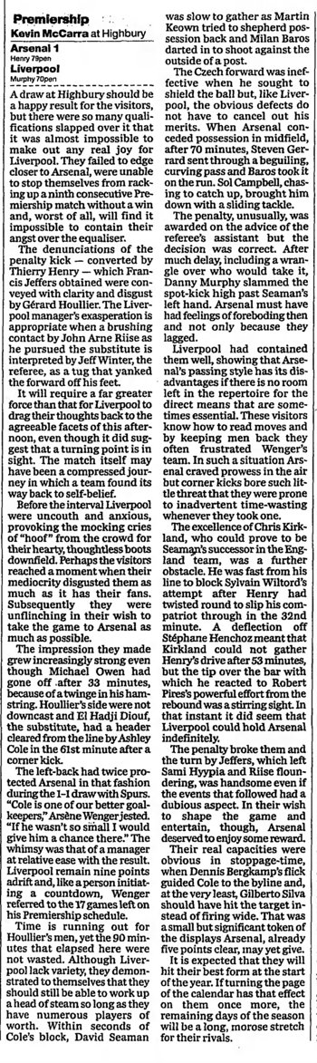 Guardian match report