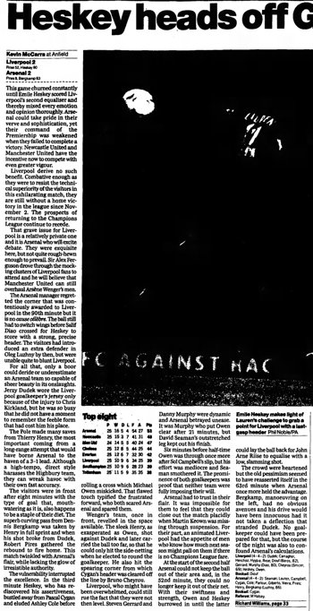 Guardian match report