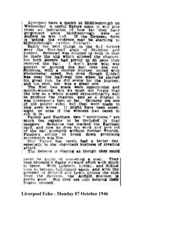 Liverpool Echo Report