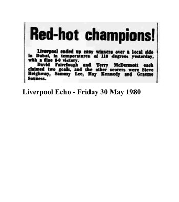 Liverpool Echo cutting