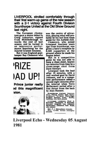 Liverpool Echo cutting