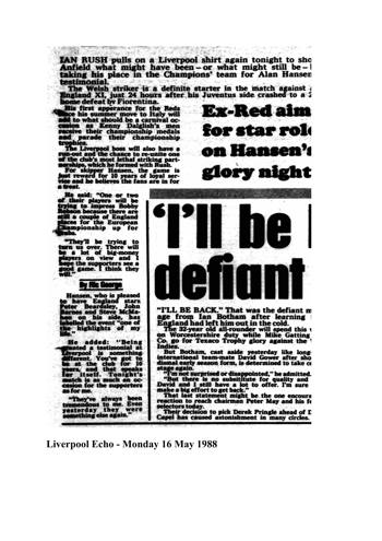 Liverpool Echo cutting