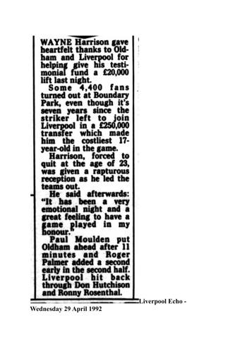 Liverpool Echo cutting