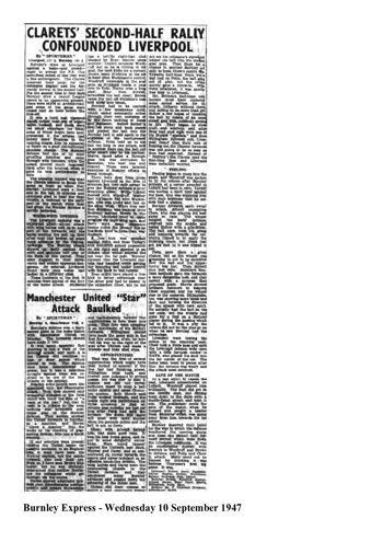 Burnley Express report