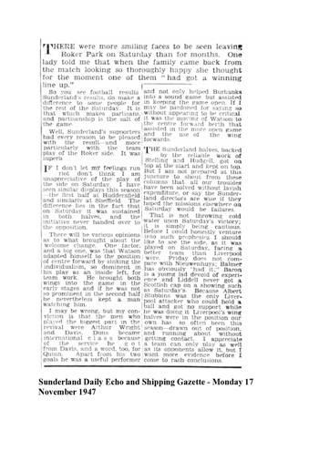 Sunderland Daily Echo and Shipping Gazette report