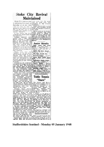 Staffordshire Sentinel report