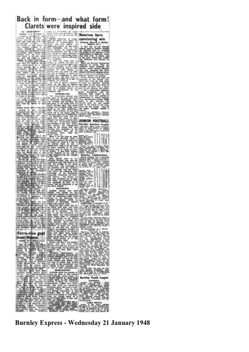 Burnley Express report