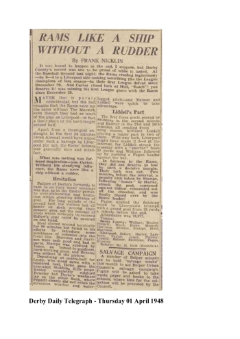 Derby Daily Telegraph report