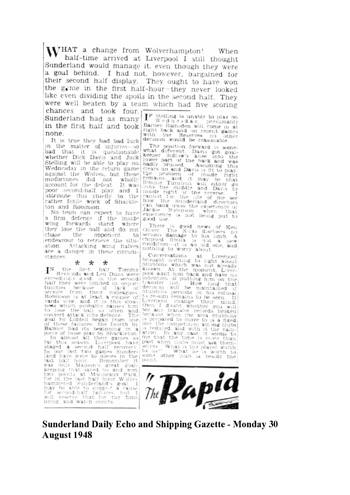 Sunderland Daily Echo and Shipping Gazette report