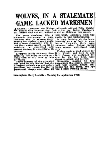 Birmingham Daily Gazette report