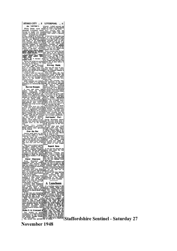 Staffordshire Sentinel report