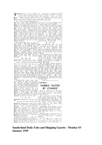 Sunderland Daily Echo and Shipping Gazette report