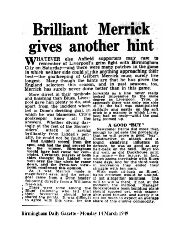Birmingham Daily Gazette report