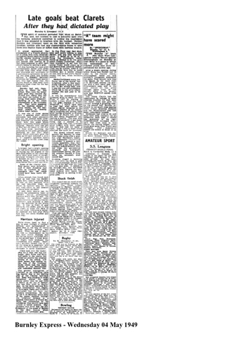 Burnley Express report