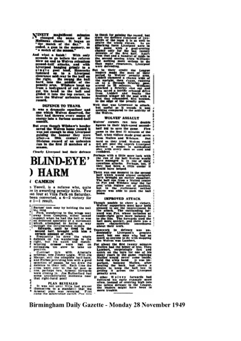 Birmingham Daily Gazette report