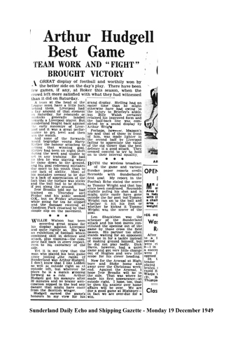 Sunderland Daily Echo and Shipping Gazette report