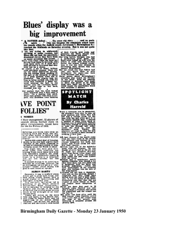 Birmingham Daily Gazette report