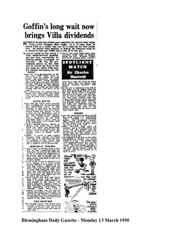 Birmingham Daily Gazette report