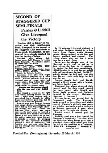 Football Post (Nottingham) report