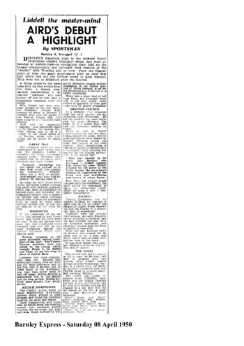 Burnley Express report