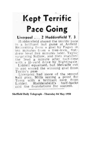 Sheffield Daily Telegraph report