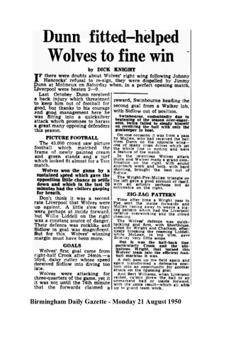 Birmingham Daily Gazette report