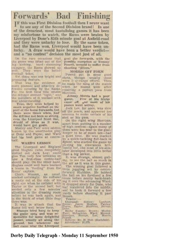 Derby Daily Telegraph report