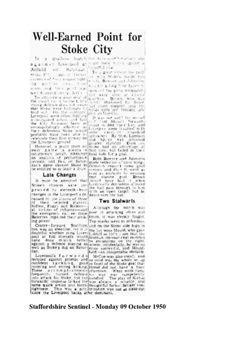 Staffordshire Sentinel report