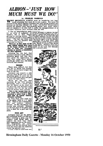 Birmingham Daily Gazette report