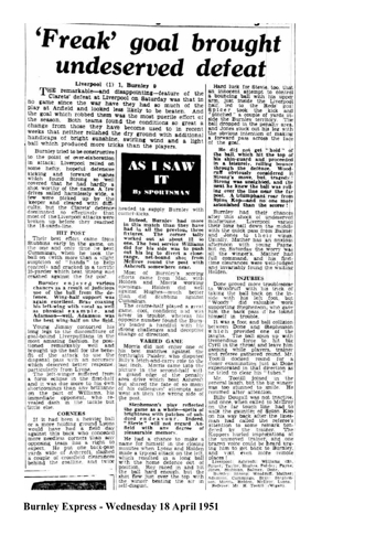 Burnley Express report