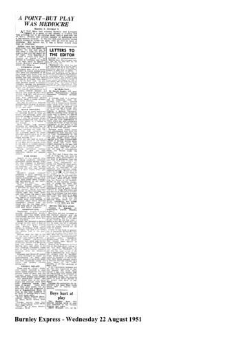 Burnley Express report