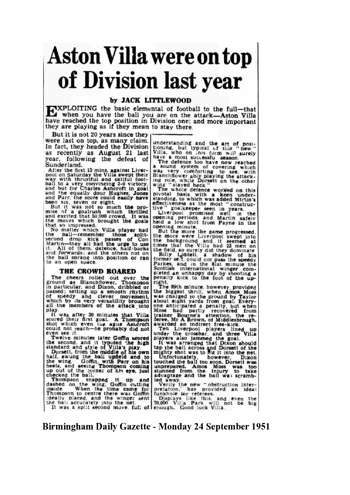 Birmingham Daily Gazette report