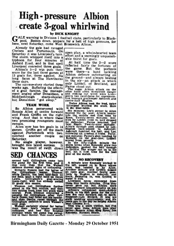 Birmingham Daily Gazette report