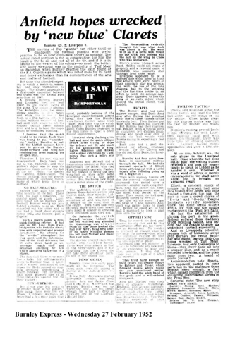 Burnley Express report