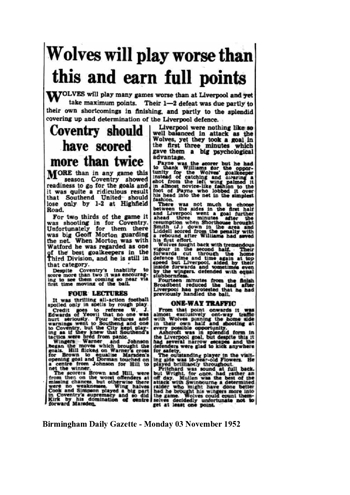 Birmingham Daily Gazette report