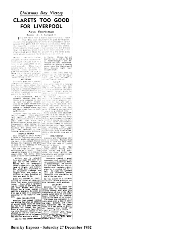 Burnley Express report