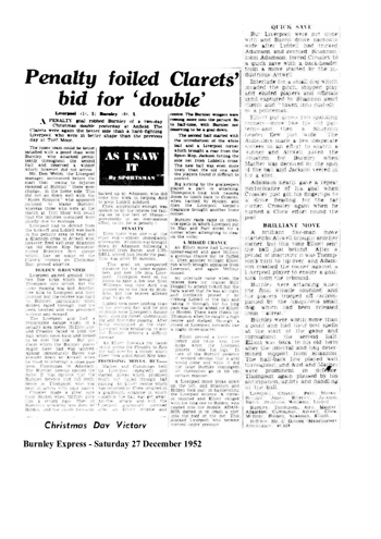 Burnley Express report