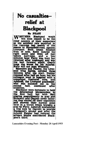 Lancashire Evening Post report