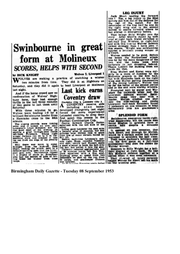Birmingham Daily Gazette report
