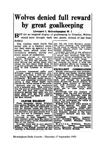 Birmingham Daily Gazette report