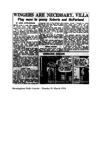 Birmingham Daily Gazette report