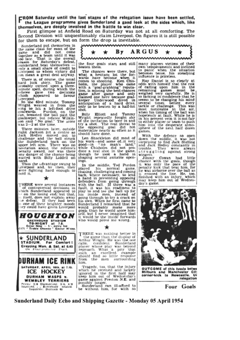 Sunderland Daily Echo and Shipping Gazette report